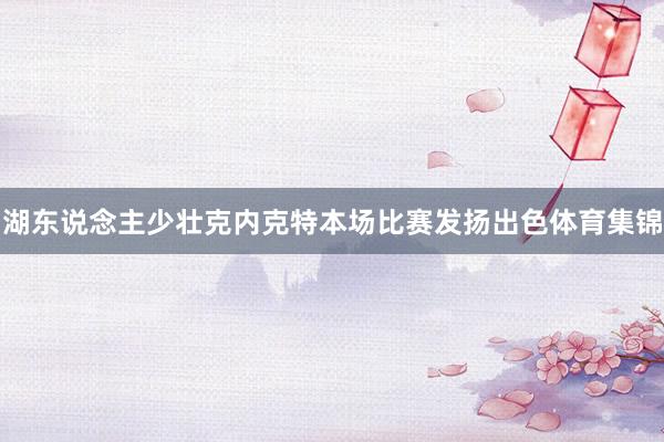 湖东说念主少壮克内克特本场比赛发扬出色体育集锦