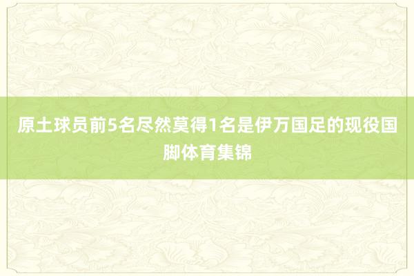 原土球员前5名尽然莫得1名是伊万国足的现役国脚体育集锦