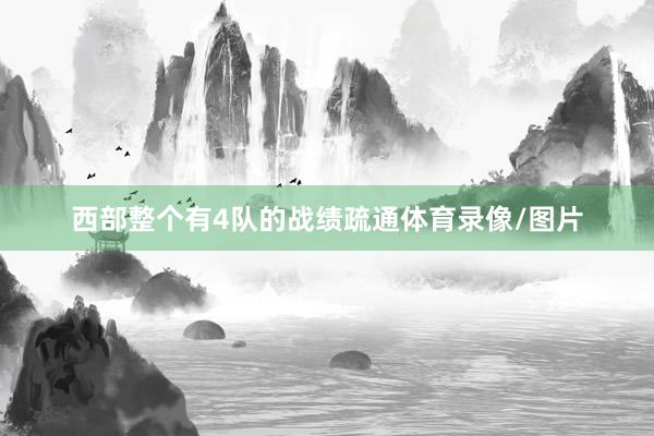 西部整个有4队的战绩疏通体育录像/图片
