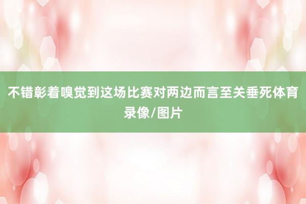 不错彰着嗅觉到这场比赛对两边而言至关垂死体育录像/图片