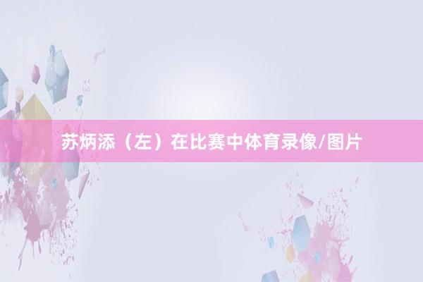 苏炳添（左）在比赛中体育录像/图片
