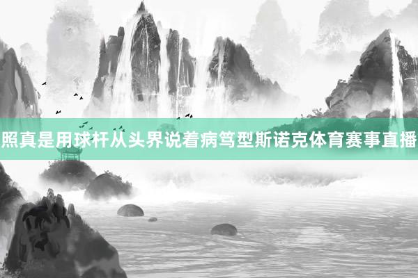 照真是用球杆从头界说着病笃型斯诺克体育赛事直播