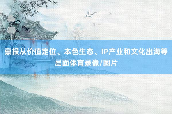 禀报从价值定位、本色生态、IP产业和文化出海等层面体育录像/图片