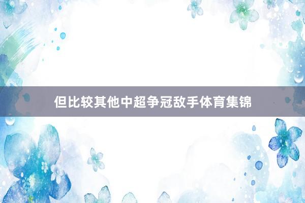 但比较其他中超争冠敌手体育集锦