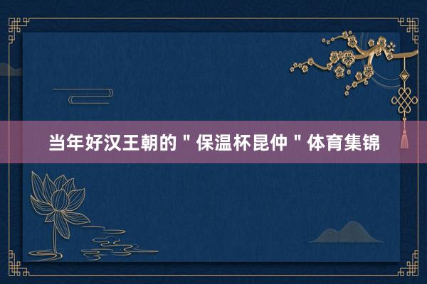 当年好汉王朝的＂保温杯昆仲＂体育集锦