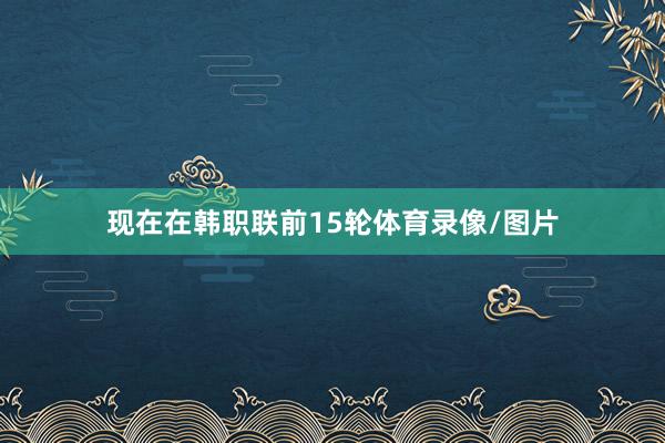 现在在韩职联前15轮体育录像/图片