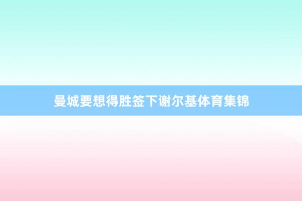 曼城要想得胜签下谢尔基体育集锦