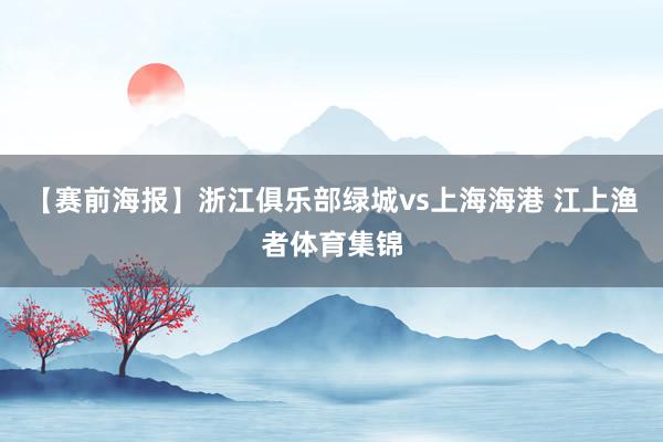 【赛前海报】浙江俱乐部绿城vs上海海港 江上渔者体育集锦