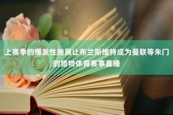 上赛季的爆发性施展让布兰斯维特成为曼联等朱门的猎物体育赛事直播