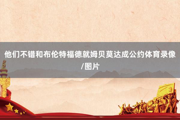 他们不错和布伦特福德就姆贝莫达成公约体育录像/图片