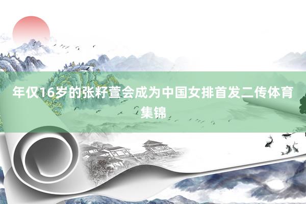 年仅16岁的张籽萱会成为中国女排首发二传体育集锦
