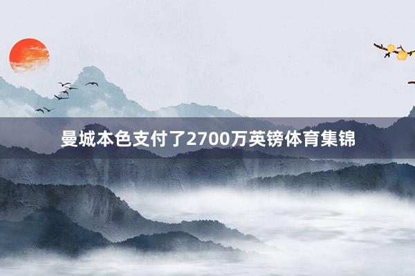 曼城本色支付了2700万英镑体育集锦