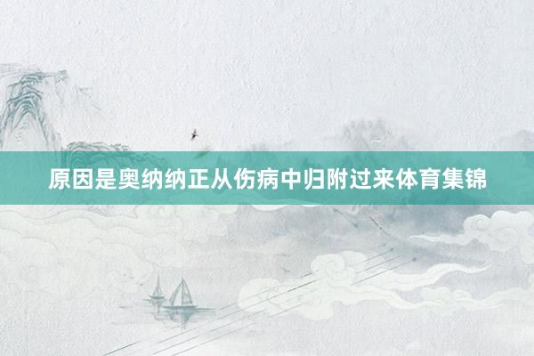 原因是奥纳纳正从伤病中归附过来体育集锦