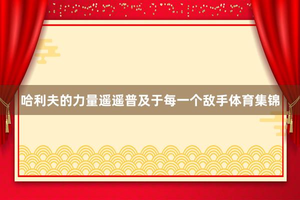 哈利夫的力量遥遥普及于每一个敌手体育集锦