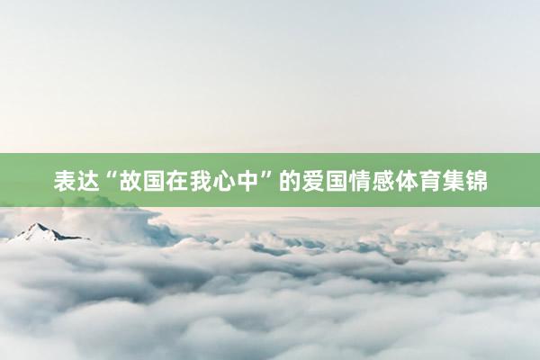 表达“故国在我心中”的爱国情感体育集锦