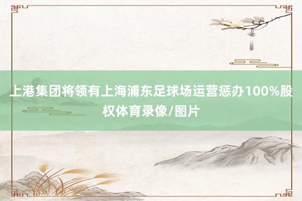 上港集团将领有上海浦东足球场运营惩办100%股权体育录像/图片