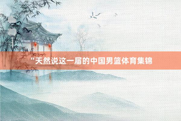 “天然说这一届的中国男篮体育集锦