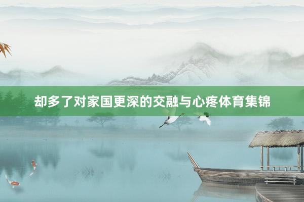 却多了对家国更深的交融与心疼体育集锦