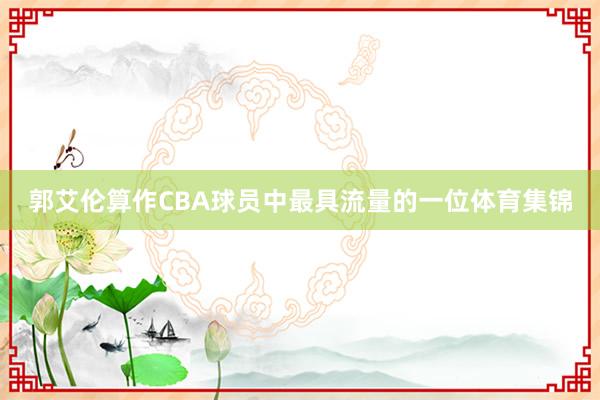 郭艾伦算作CBA球员中最具流量的一位体育集锦